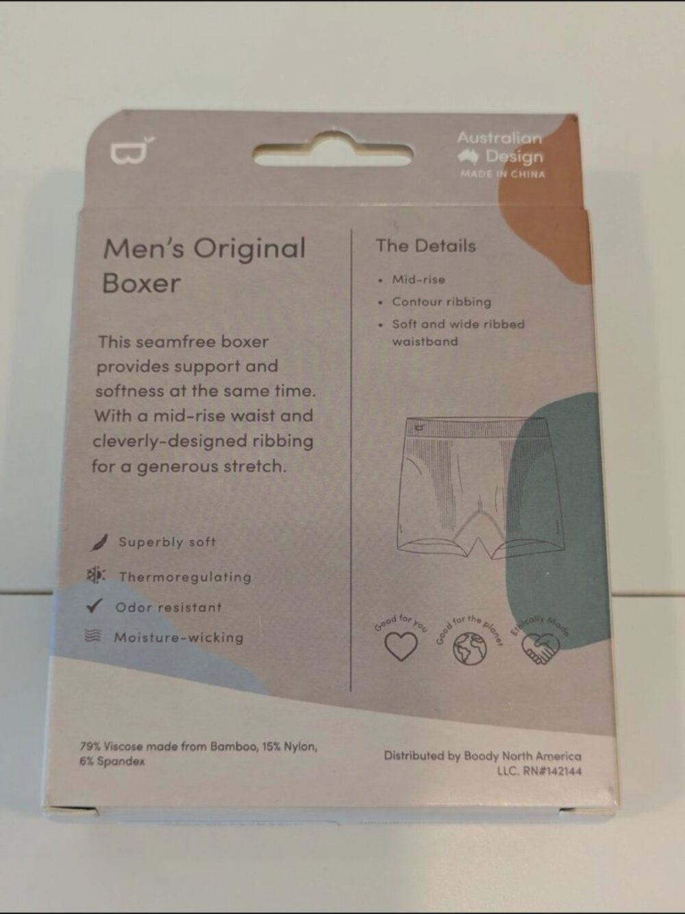 Boody mens original boxers NET